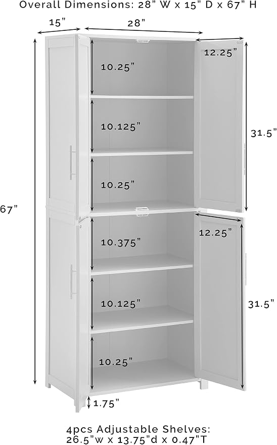 Crosley Furniture Savannah Tall Pantry Storage Cabinet - Image 3