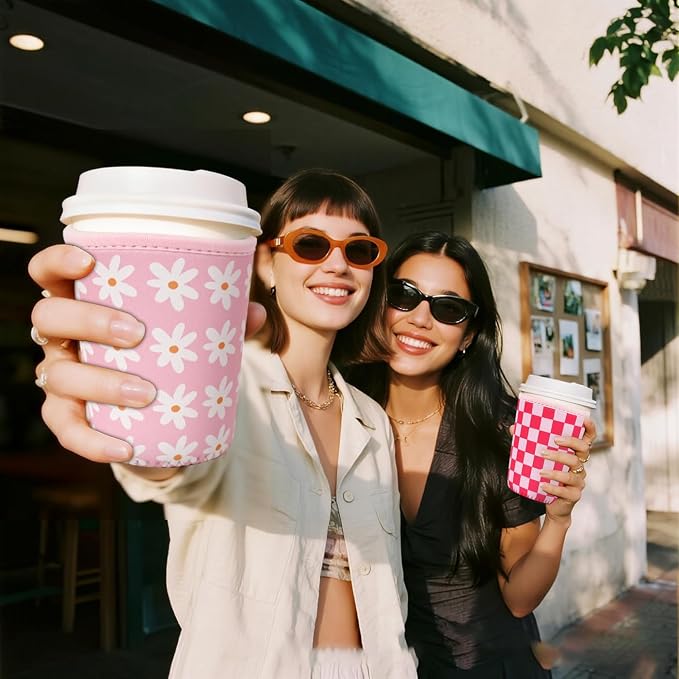 Reusable Insulated Sleeve for Iced Coffee Cup, Coffee Neoprene Sleeve for Cold - Image 7