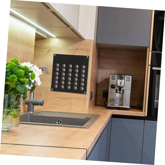SHOWERORO Elegant Wall-mounted Capsule Display Coffee Bar Accessory Acrylic - Image 2