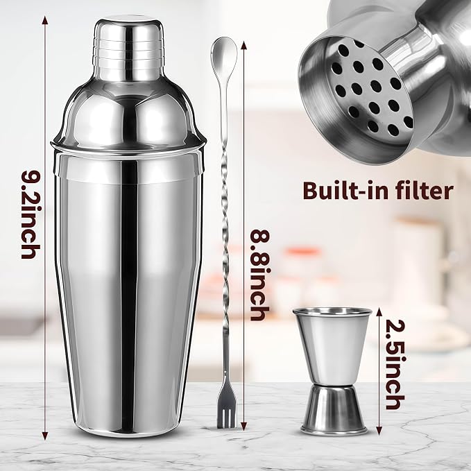 Cocktail Shaker Set Bartender Kit, Professional Bar Set, Martini Shaker - Image 2