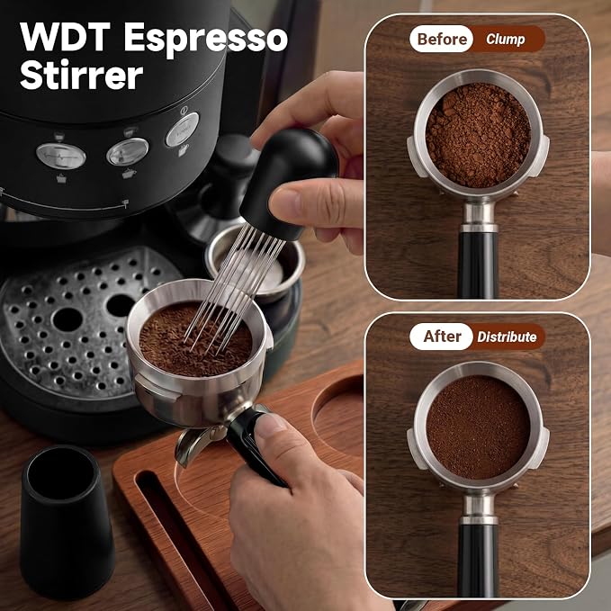7 PCS Espresso Accessories Kit, 51mm Dual Head Coffee Distributor, Espresso - Image 7