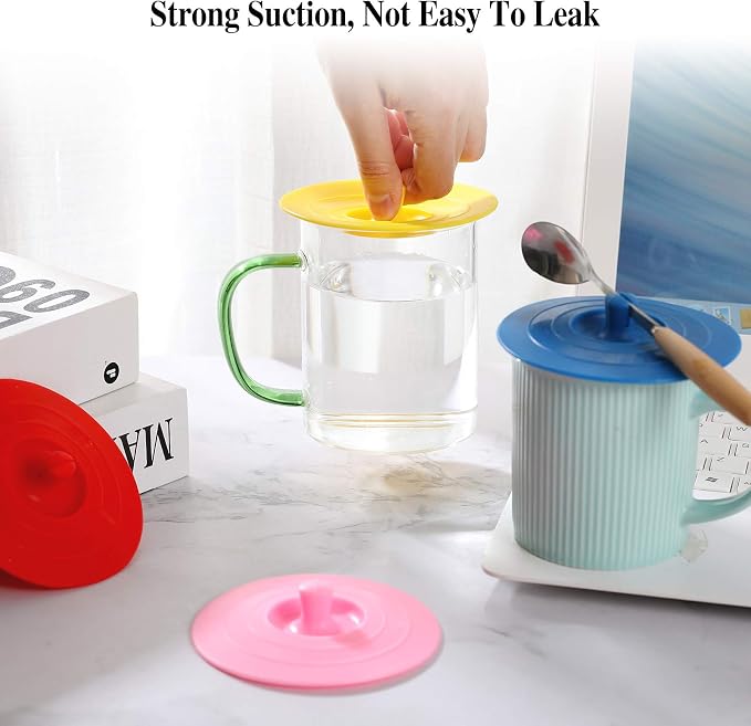 Silicone Cup Covers ， Multicolored Silicone Lids - Image 3