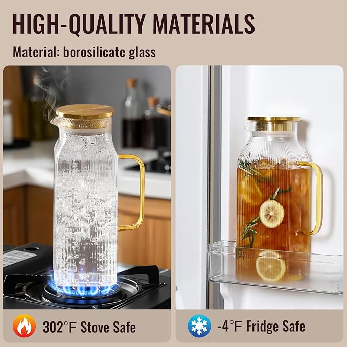 2 Liter/68 oz Square Glass Pitcher - Image 4