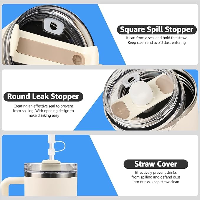MOLOSLEEVE 21 Colors Straw Toppers Include A Set of Leak-proof Plugs, - Image 4