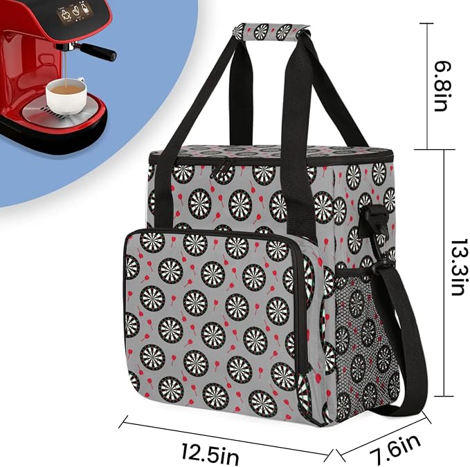 Dart Board Coffee Maker Travel Bag, Dart Board Large Carrying Storage Case - Image 2