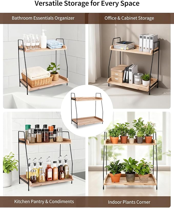 Coffee Bar Organizer for Countertop, 2-Tier Coffee Station Organizer - Image 6