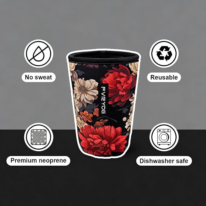 Reusable Insulated Neoprene Iced Coffee Sleeves - Image 4