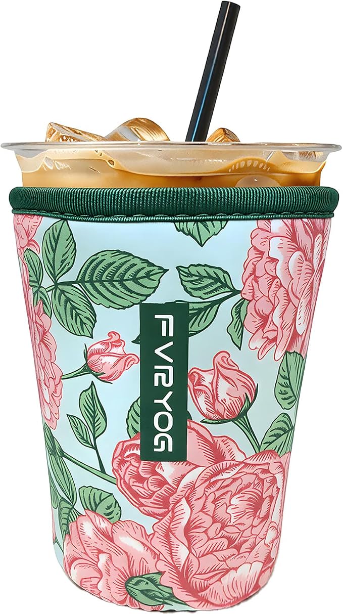 Reusable Insulated Neoprene Iced Coffee Sleeves by Fvryog