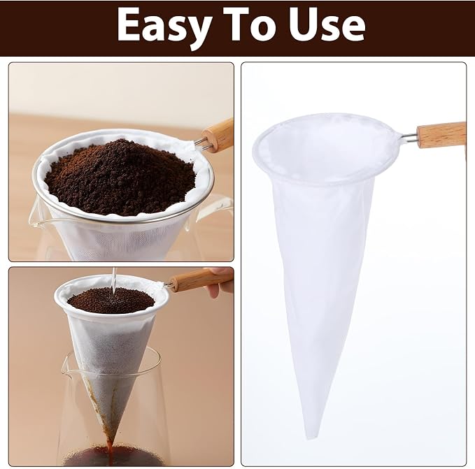 2Pcs Colador Para Cafe, Flannel Cloth Coffee Socks - Image 5