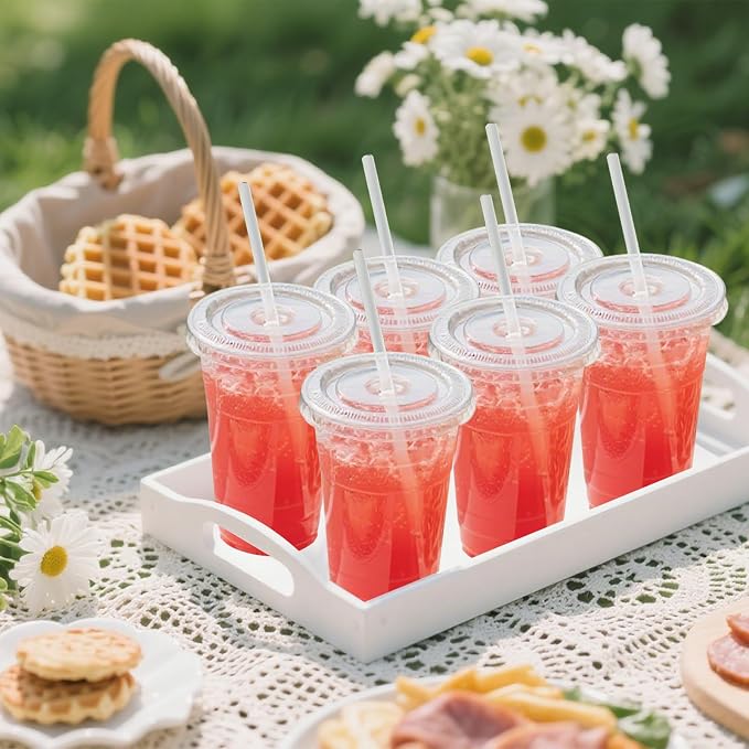 100 Pack 24 oz Clear Plastic Cups - Image 6