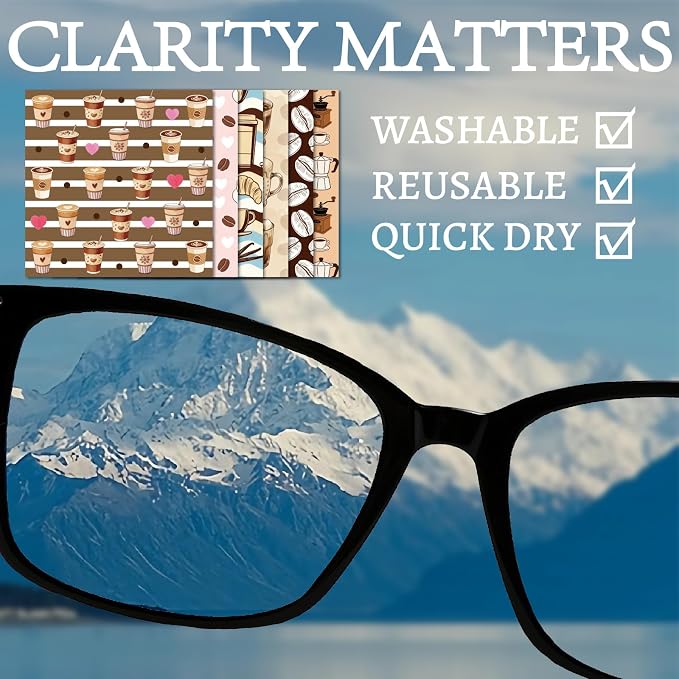 CREATCABIN 6Pcs Glasses Cleaning Cloth Microfiber Cleaning Cloths Suede Fiber - Image 4