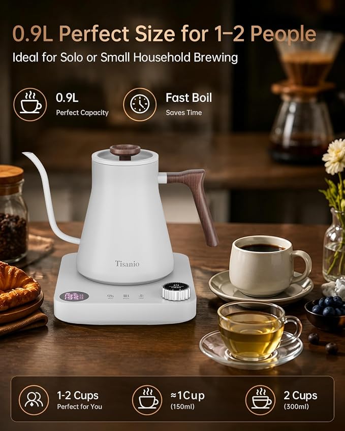 Gooseneck Electric Kettle for Pour Over Coffee, ±1°F Precision Control - Image 6