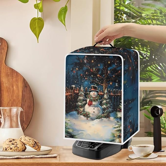Christmas Snowman Coffee Machine Dust Covers Removable - Image 4