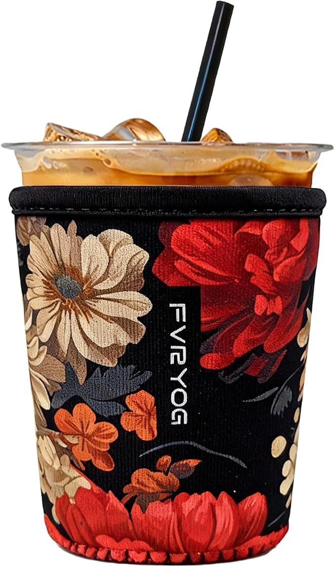 Reusable Insulated Neoprene Iced Coffee Sleeves by Fvryog