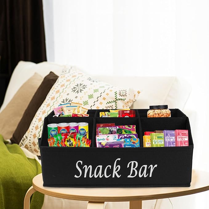Snack Organizer for Countertop, Trapezoid Fabric Snack Bin Holder - Image 4