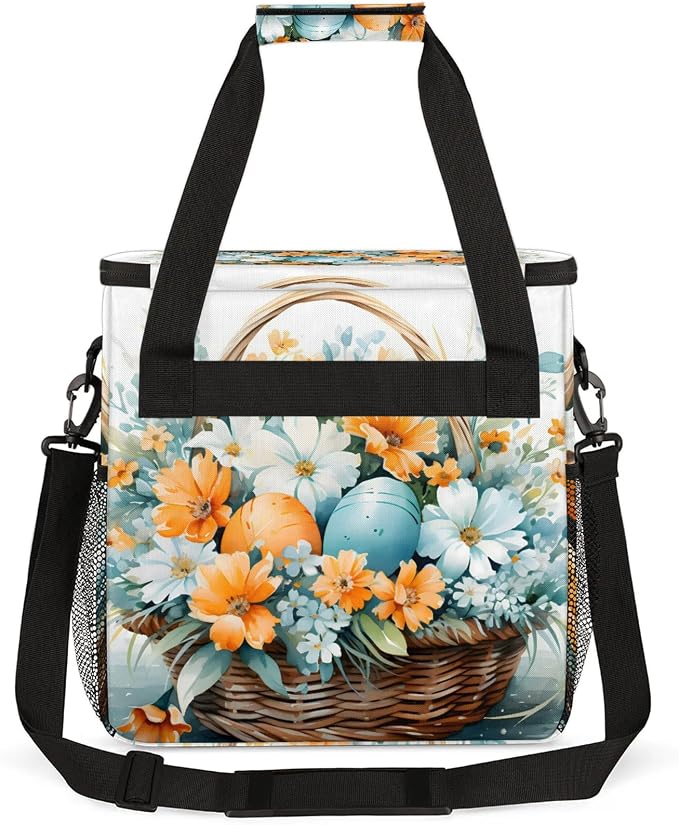 Easter Theme Coffee Maker Carring Bag, Large Insulated Storage Organizer Case - Image 5