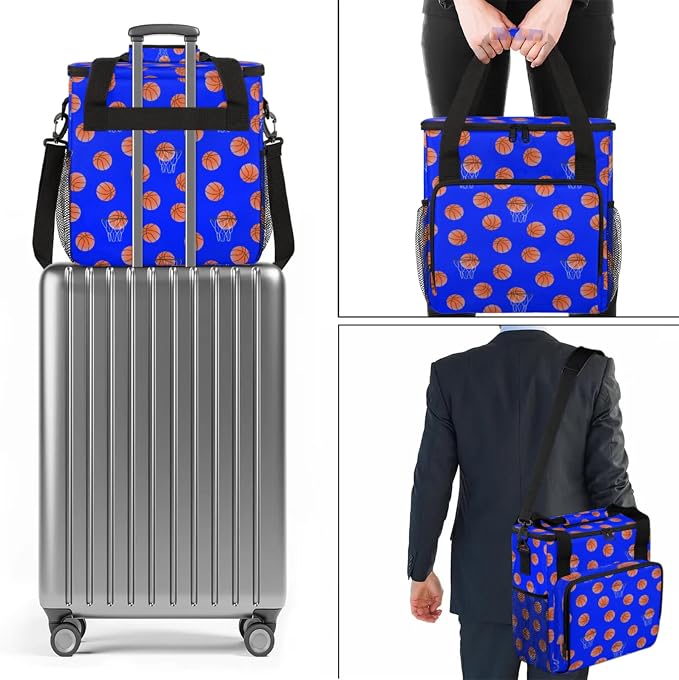 Basketball Coffee Maker Travel Bag, Basketball Large Carrying Storage Case - Image 7