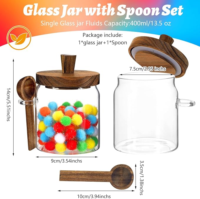 13oz Small Glass Food Storage Jar - Image 2