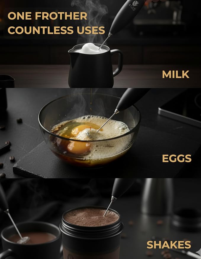Bean Envy Milk Frother, Coffee Stirrers, Frother Wand, Milk Frother Handheld - Image 5