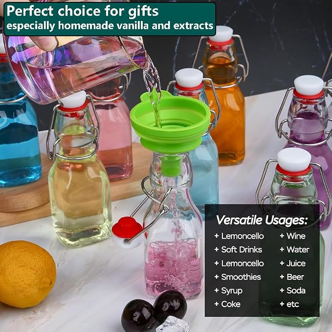 ZEBEIYU Swing Top Glass Bottles 4 oz - Image 2