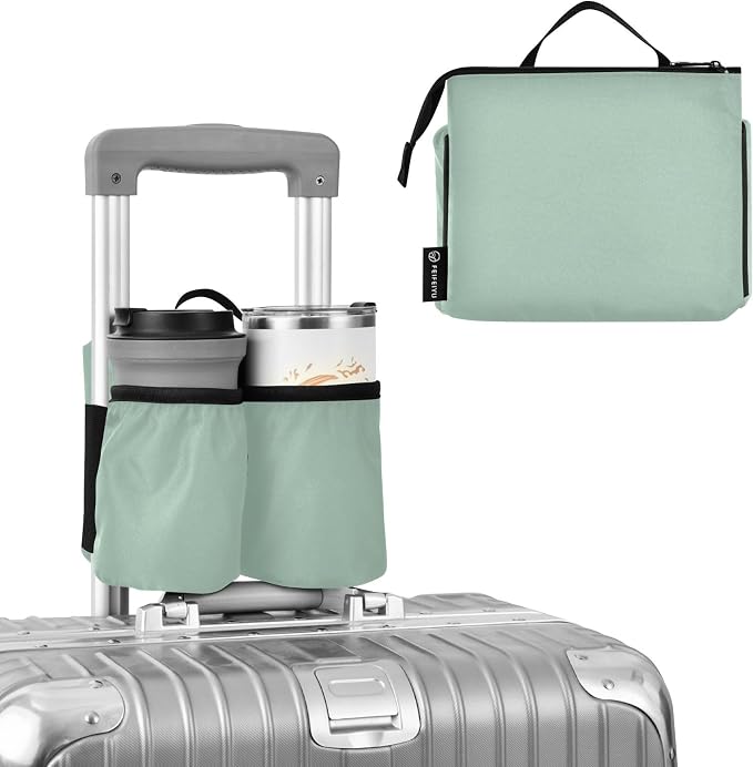 DOMIKING Leave Green Travel Luggage Cup Holder by DOMIKING