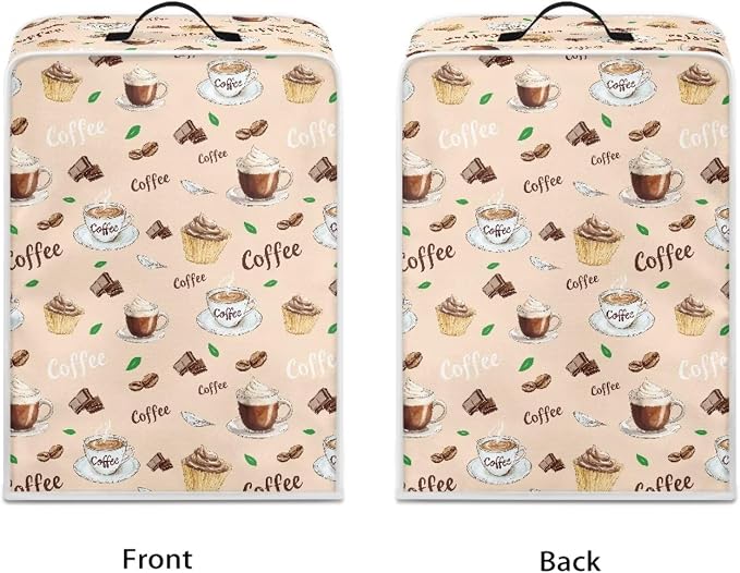 Coffee Print Coffee Maker Covers - Image 2