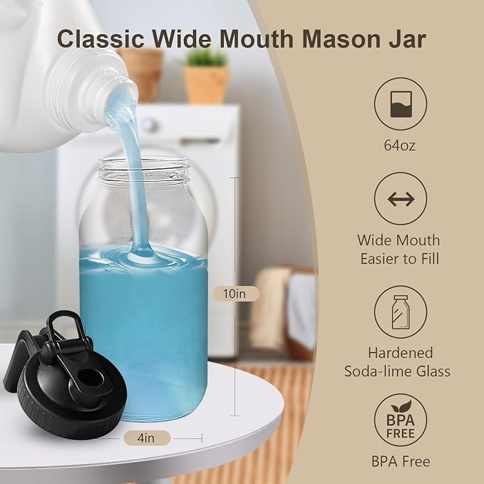 64oz Glass Pitcher with Lid - Image 3