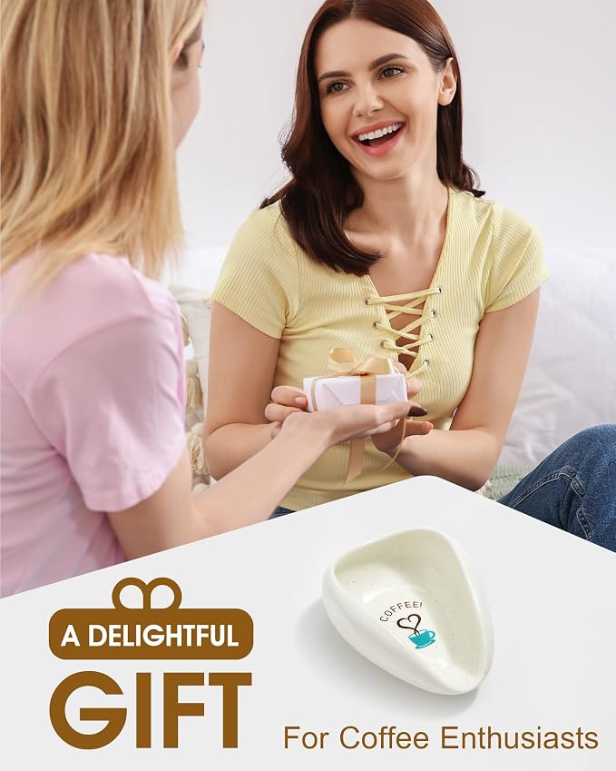 FANGSUN Coffee Spoon Rest, Ceramic Spoon Holder - Image 6