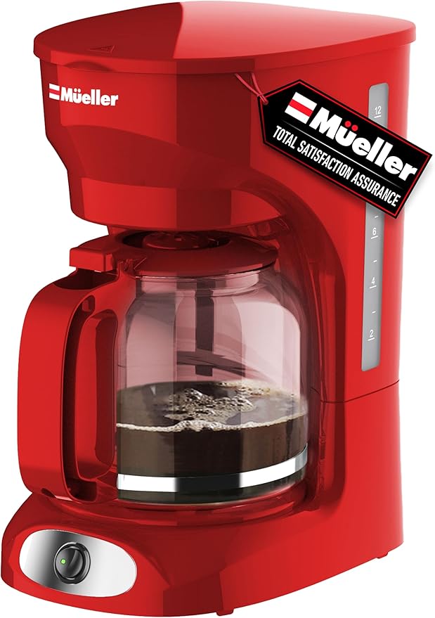 MUELLER HOME 12-Cup Red Coffee Maker by MUELLERHOME