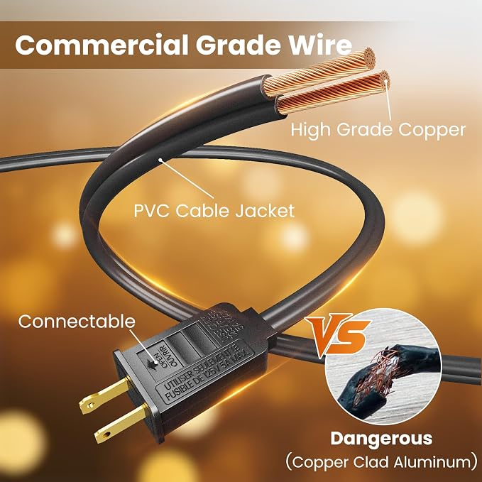 RTTY 200 FT Outdoor String Lights Patio Light - Image 3