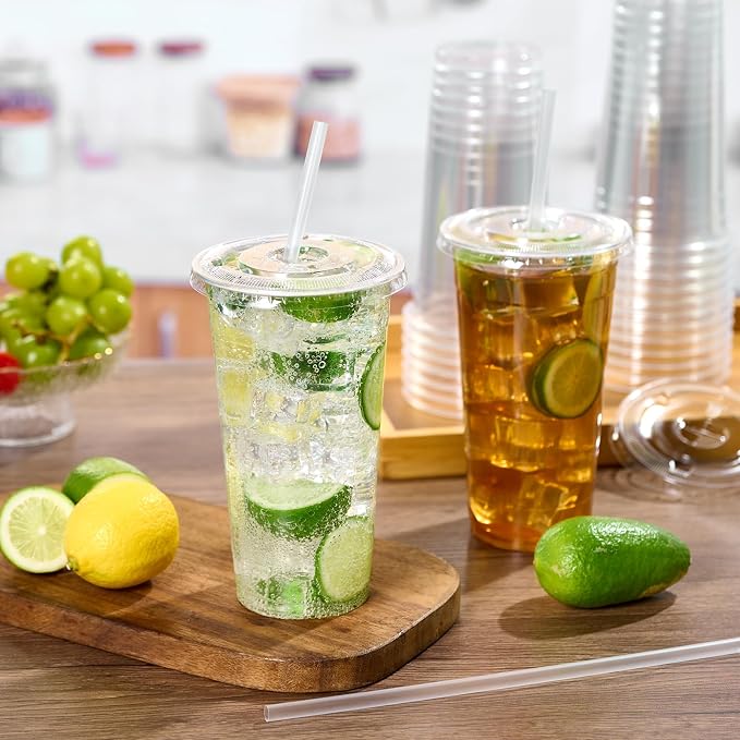 Turbo Bee 100 Sets 32 OZ Clear Plastic Cups - Image 5