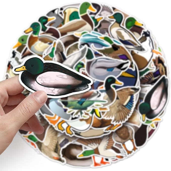 50Pcs Mallard Duck Stickers, Waterproof Vinyl Cute Duck Stickers - Image 2