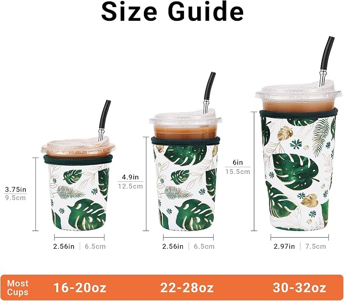 3 Pack Iced Coffee Sleeve Reusable - Image 2