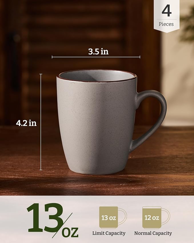 famiware Venus Coffee Mugs for 4, 13 oz Mug Set, Dringking Cup - Image 4