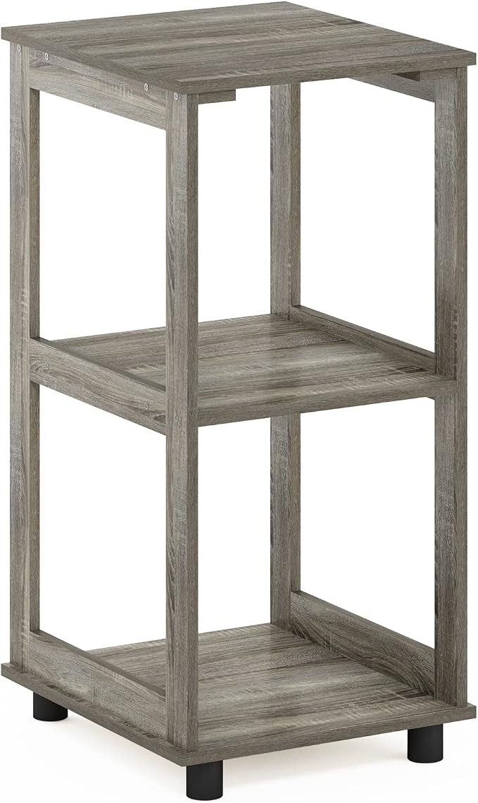 Furinno Romain 2-Tier Tall End Table, French Oak - Image 5