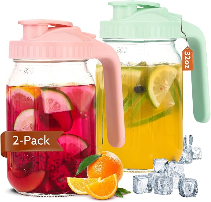 Mihlapi Breast Milk Pitcher, 32 OZ Mason Jar Pitcher by Mihlapi
