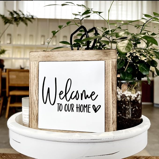 Welcome Sign, Wooden Box Signs for Home Decor, Freestanding Welcome Decor Sign - Image 4