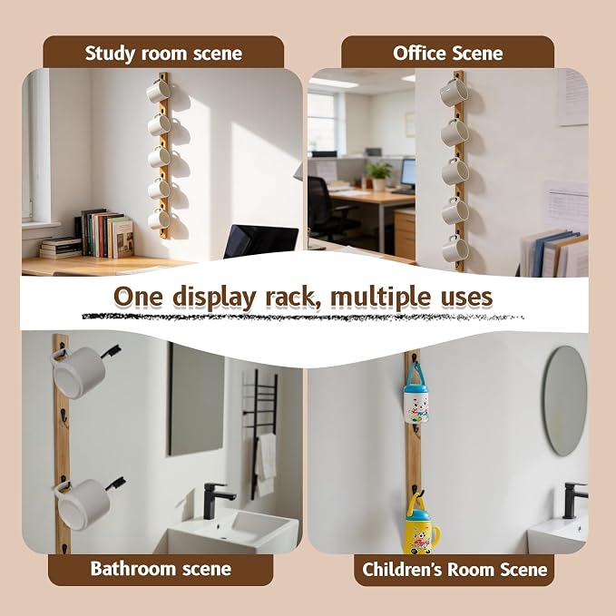 Yohsnor Wall-Mounted Coffee Mug Rack - Image 8