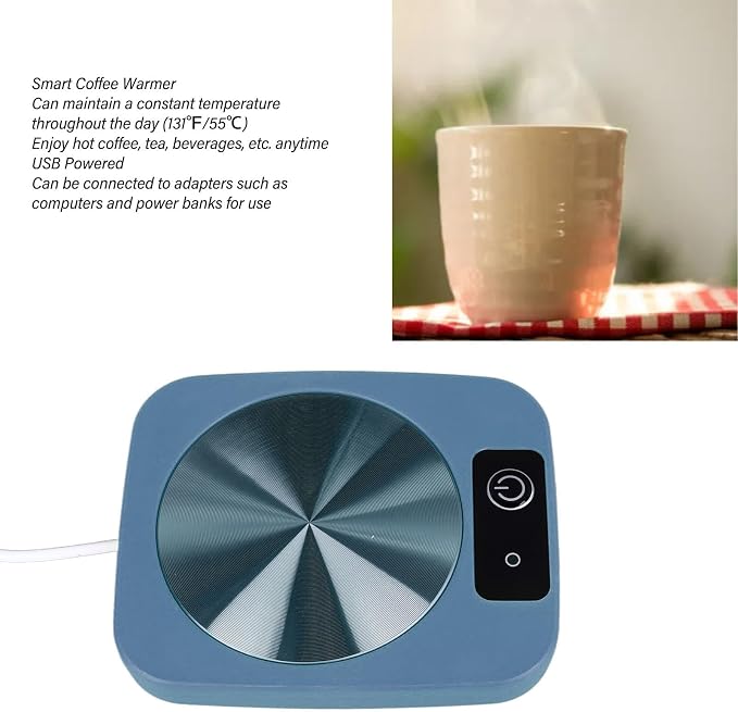 Coffee Mug Warmer, 55℃ Smart Constant Temperature Coaster USB Powered Milk Cup - Image 4