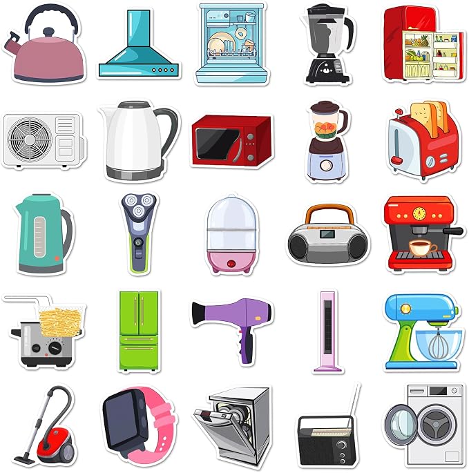 50Pcs Home Appliance Stickers, Waterproof Vinyl Kitchen Appliance Stickers - Image 5
