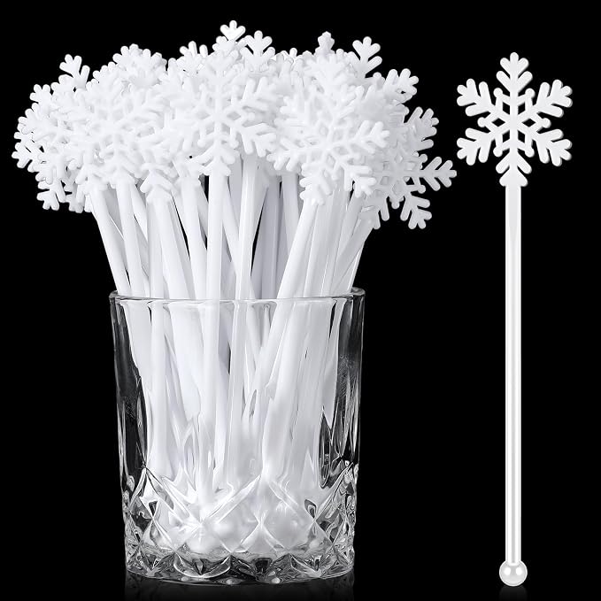 Chengu 100 Pcs Winter Drink Stirrers Xmas Stir Sticks Bulk Holiday Coffee by CHENGU
