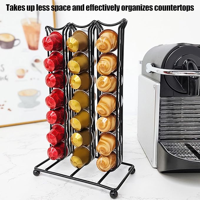Coffee Capsule Holder Rack Iron 42 Coffee Pods Storage Organizer Tower - Image 7