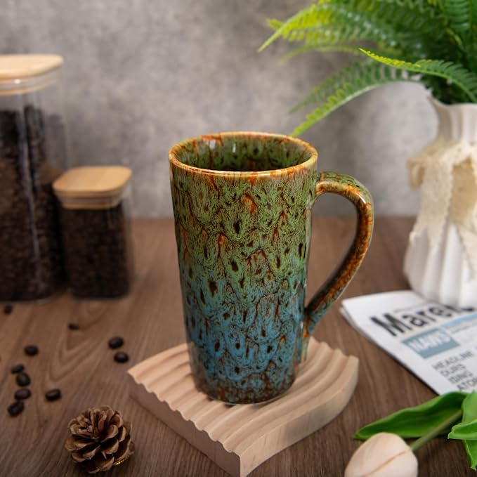 20oz Porcelain Coffee Mugs Set of 4, Large Tall Coffee Mugs - Image 5