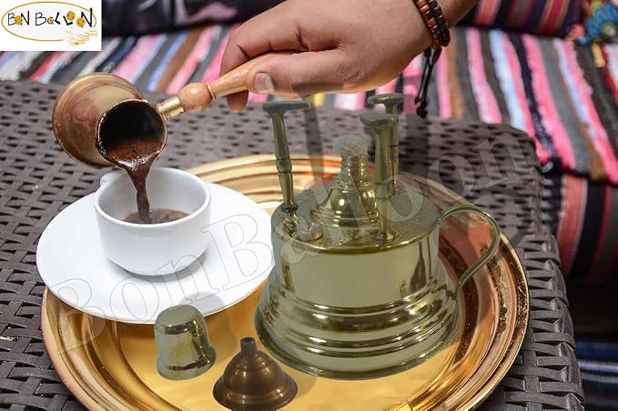 Al Bramony Brass Greek Turkish Coffee Maker Burner Table Top Tabletop - Image 6