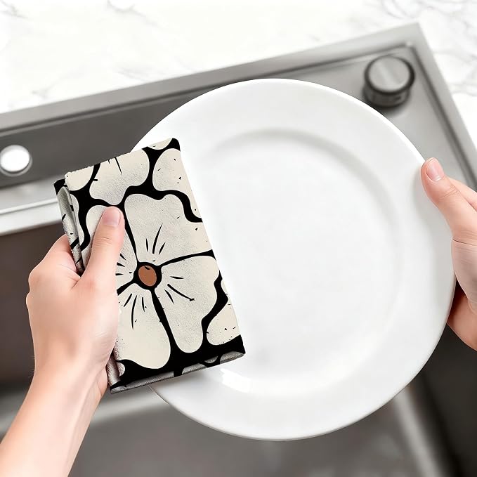 Boho Floral Kitchen Towels Decorative Set of 4, Housewarming Gifts - Image 6