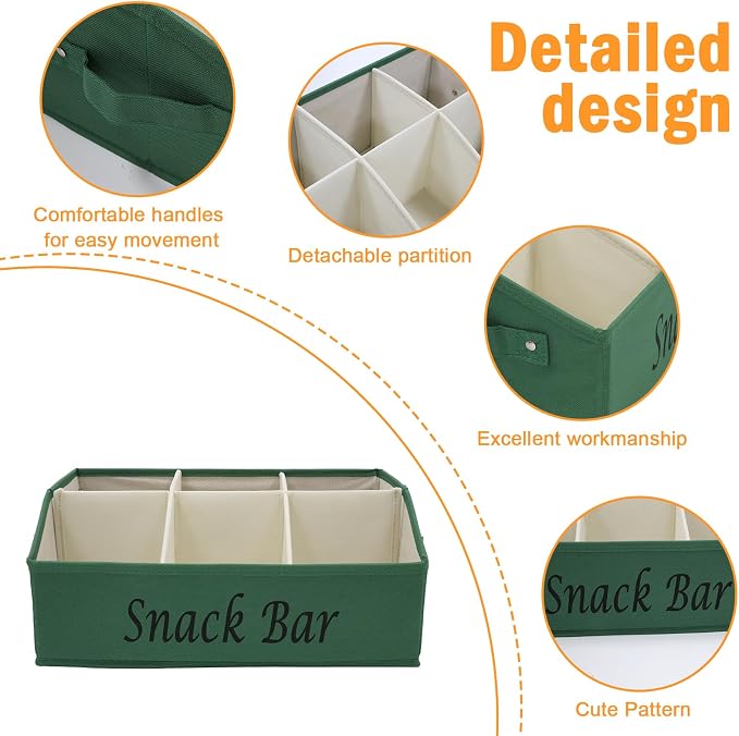 Snack Organizer for Countertop, Fabric Snack Bar Station - Image 2