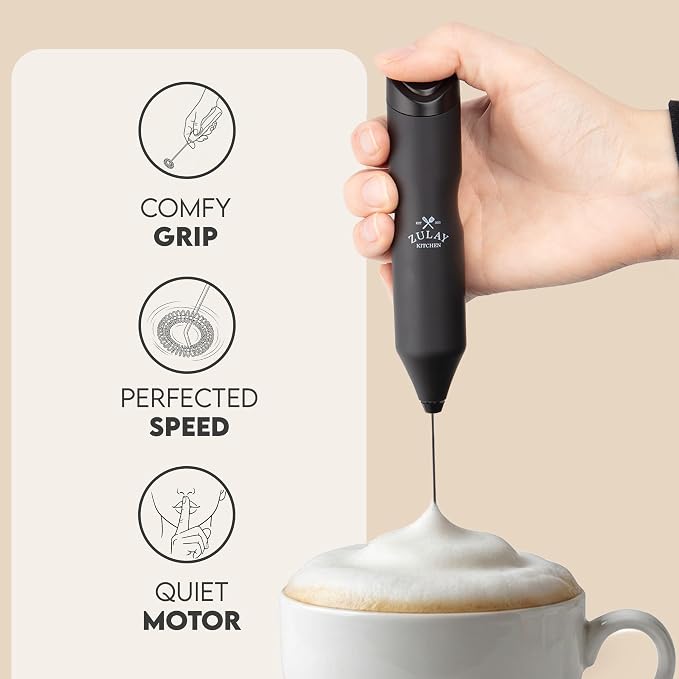 Zulay Kitchen Powerful Frother Wand AA Batteries Included, Ultra Fast Handheld - Image 3