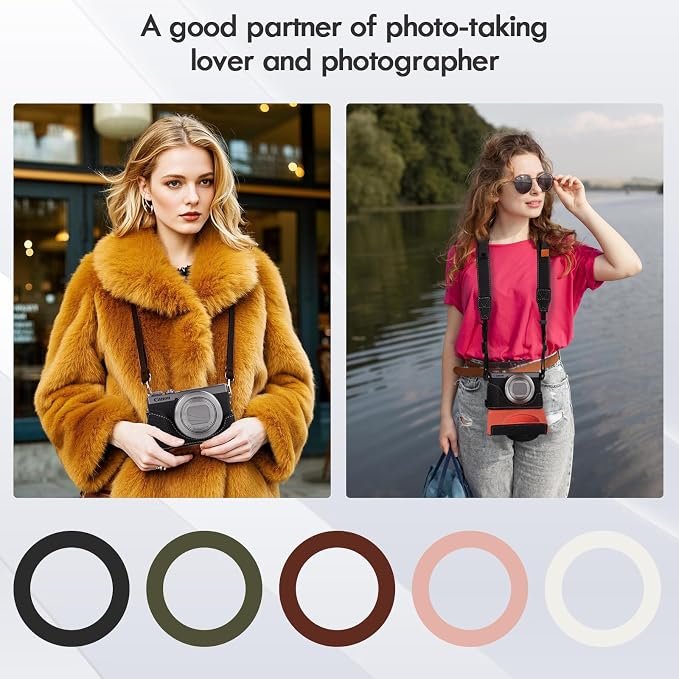 Rieibi G7 X G7X II G7X III Case, Trendy Leather Camera Case - Image 6