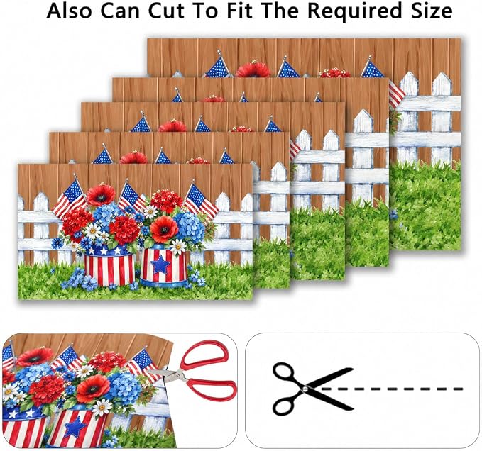 American Flag 4th of July Dish Drying Mat Absorbent Silicone Dry Pad - Image 3