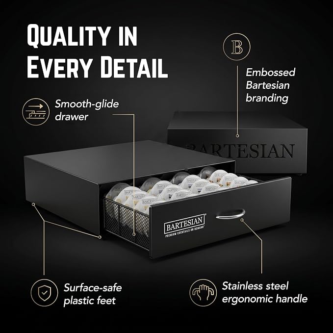 Bartesian Carbon Steel Cocktail Capsule Drawer - Image 4